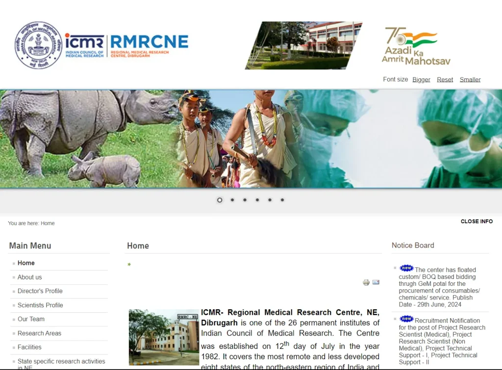About Regional Medical Research Centre NE Dibrugarh