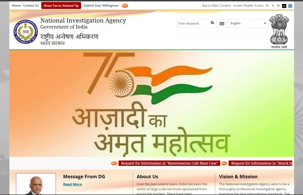 About National Investigation Agency (NIA), India 