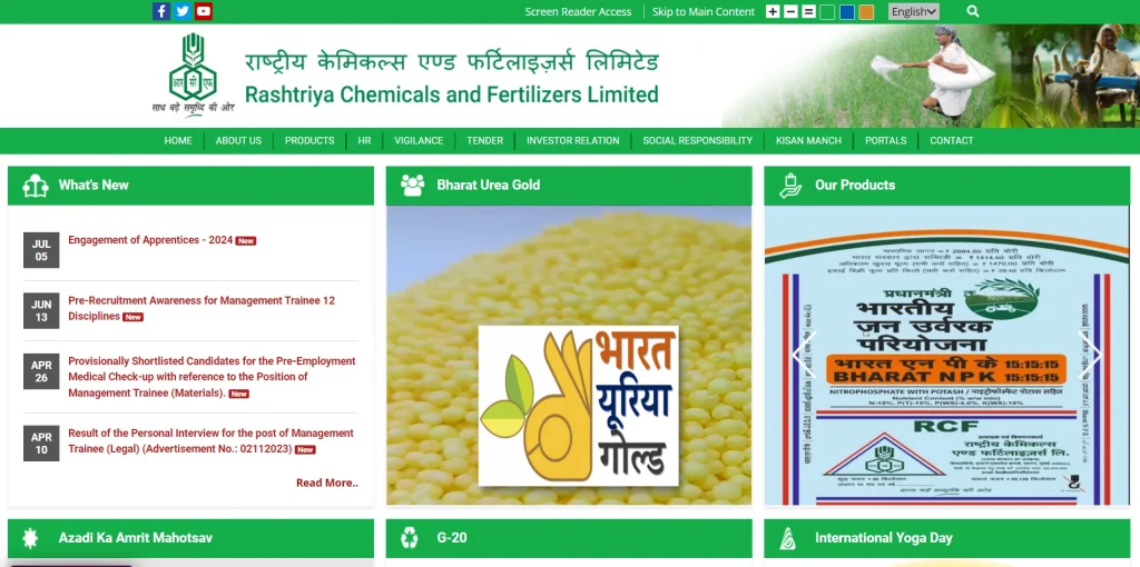 About Rashtriya Chemicals and Fertilizers Limited (RCFL)