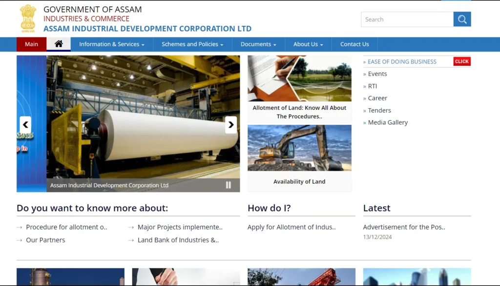 About Assam Industrial Development Corporation Limited, Guwahati