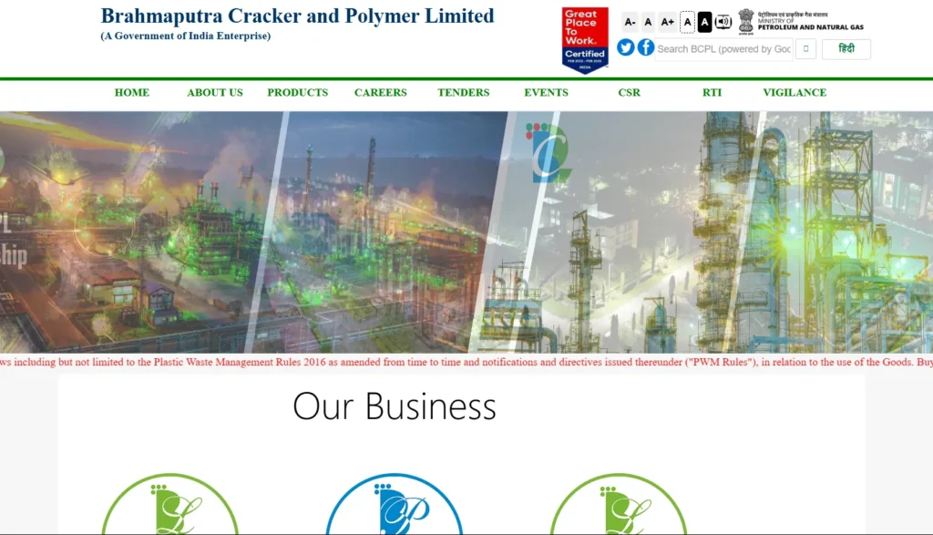 About Brahmaputra Crackers & Polymers Limited (BCPL)