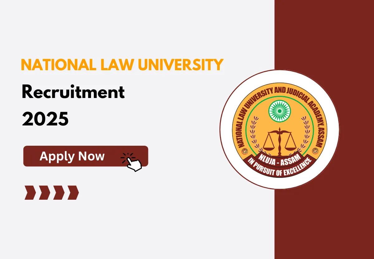 National Law University Recruitment 2025, Notification Out, Apply Details